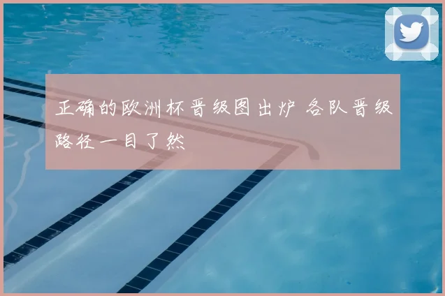 正确的欧洲杯晋级图出炉 各队晋级路径一目了然
